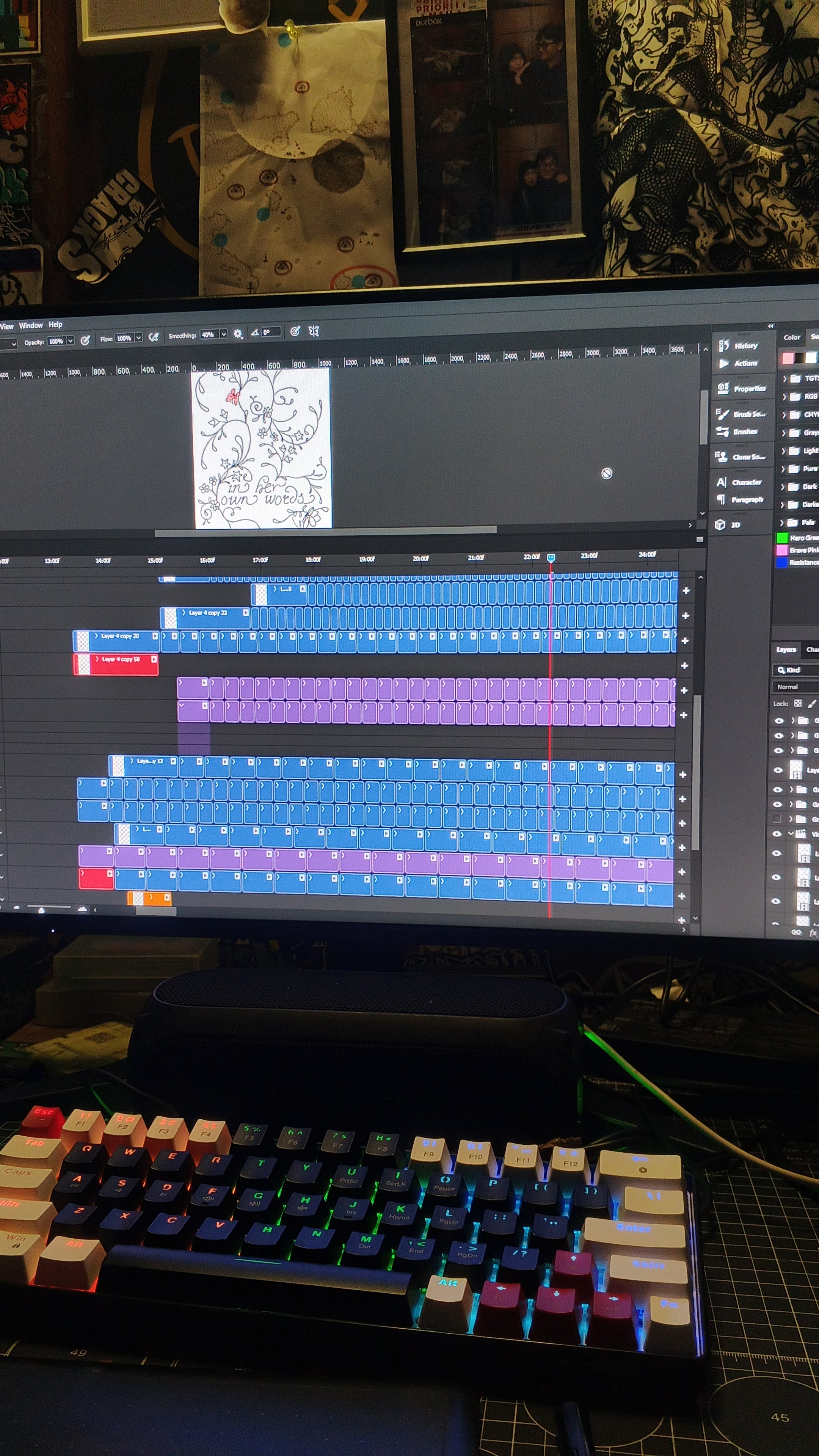 aldo with his 854 frames making a stop motion haha