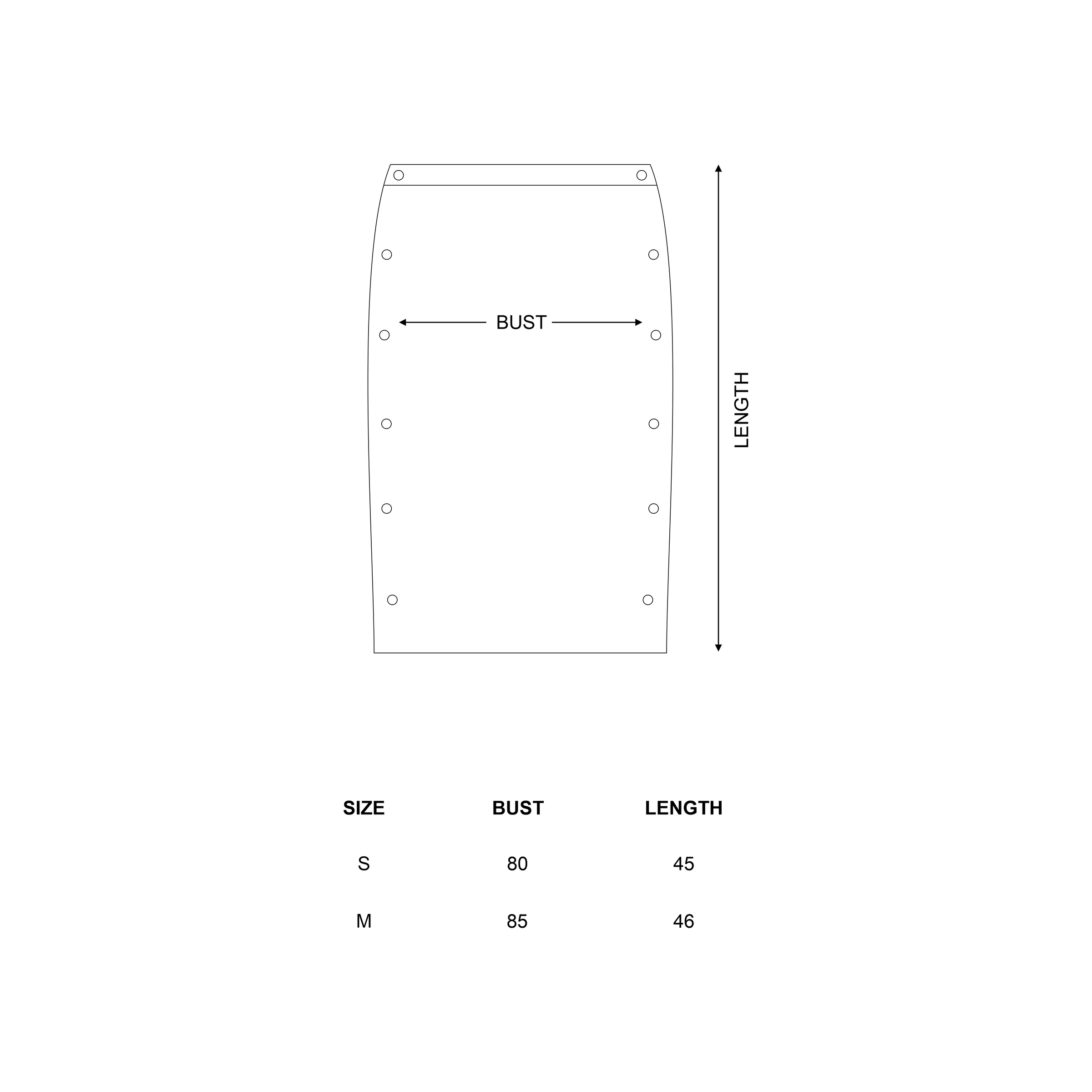 Eve size chart