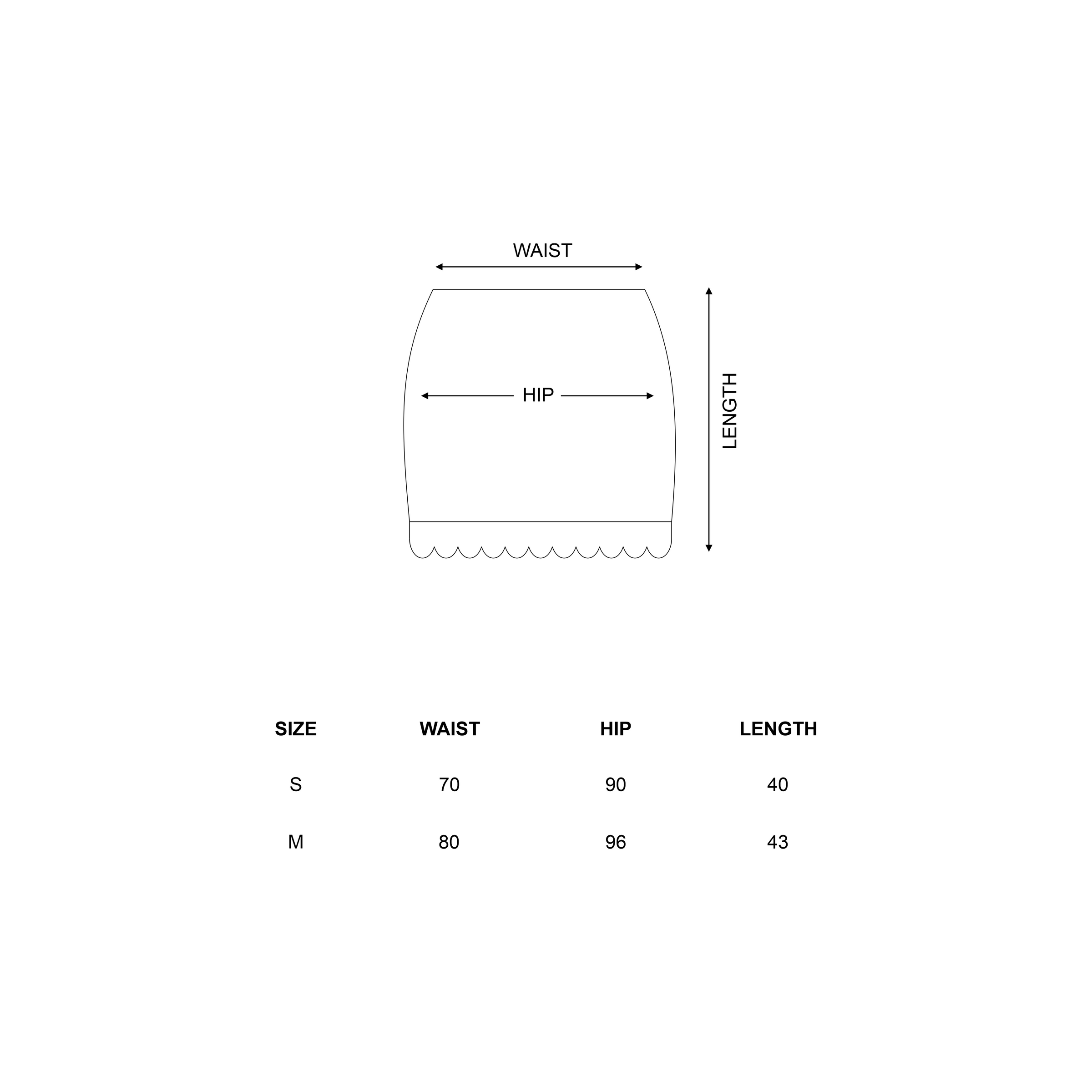 Lady size chart